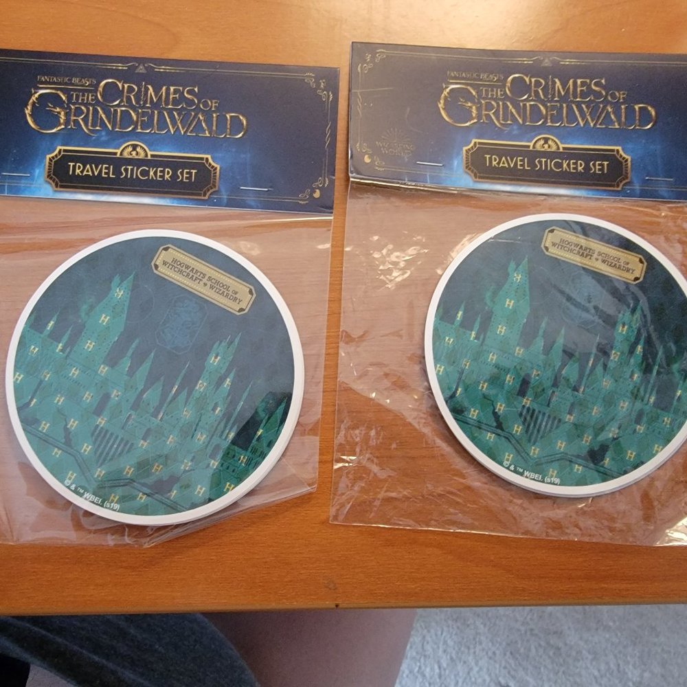 Loot Crate Crimes of Grindelwald Travel Sticker Set - 2 packs NIP